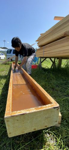 エコウッドトリートメントを塗布しています！｜愛媛県松山市の注文住宅