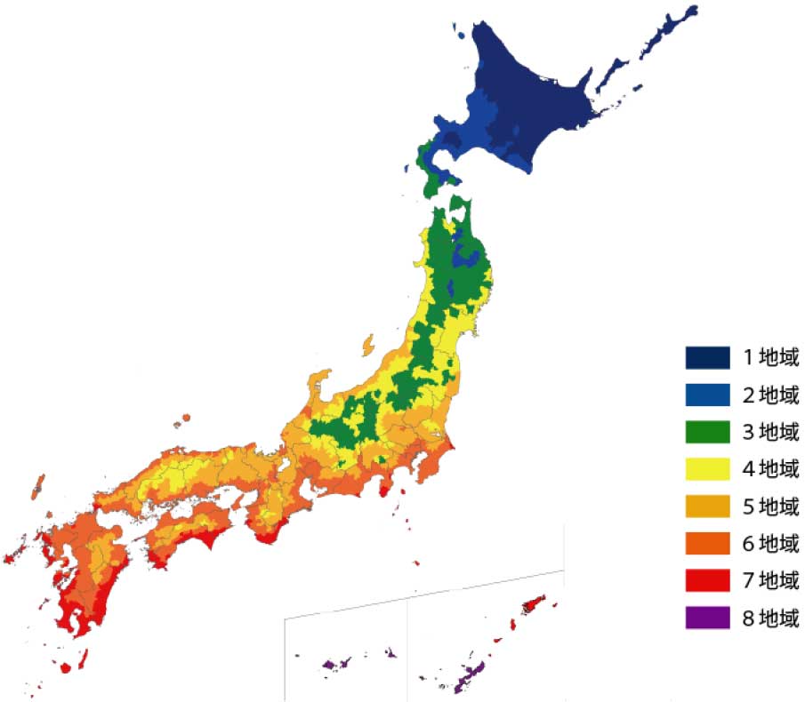 断熱等級の地域区分２