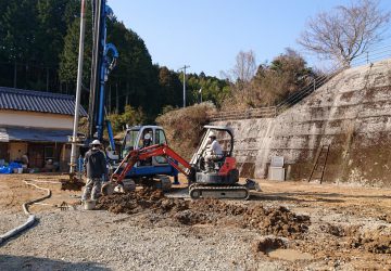 小沢川の家地盤補強工事