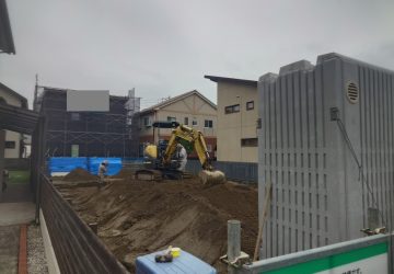 東垣生エコハウス基礎工事着手